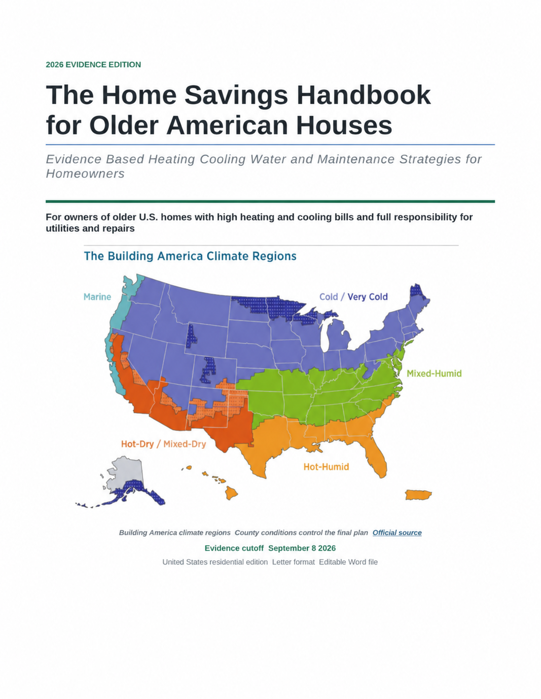 Cover of The Home Savings Handbook for Older American Houses
